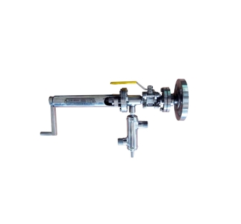 Manual powder sampling system in-line sampler