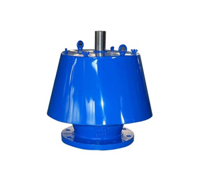 Top mounted end of line relief valve