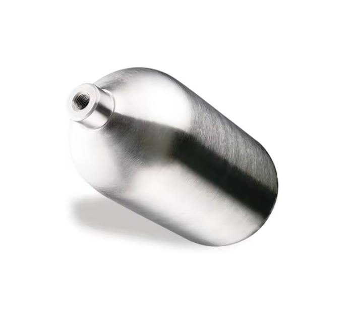 Stainless steel gas sampling cylinder